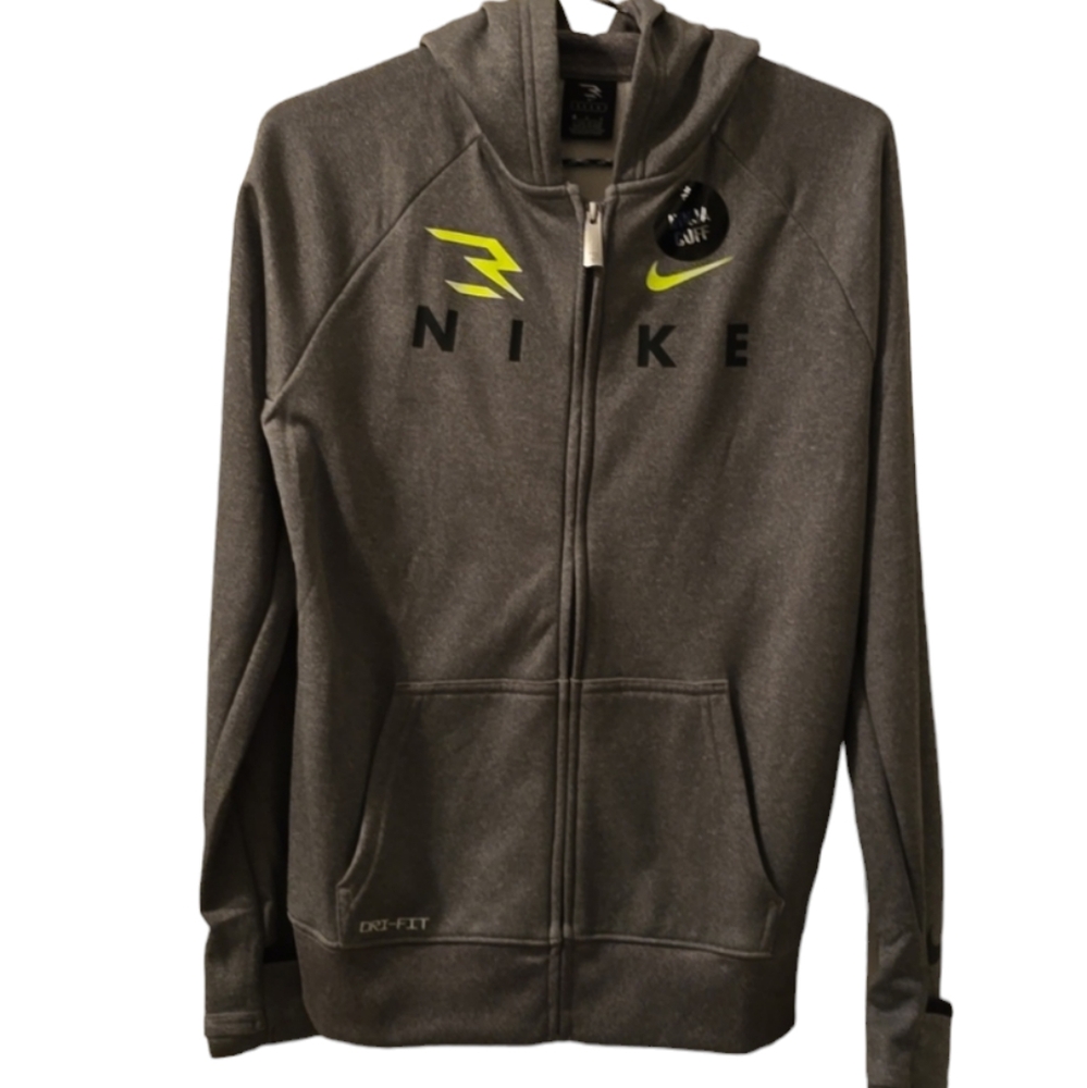 NIKE BOYS GRAY ZIPPERED HOODIE SIZE SMALL - Picture 2 of 14